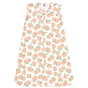 Hudson Baby Infant Girl Cotton Sleeveless Wearable Sleeping Bag, Sack, Blanket, Peach, 18-24 Months